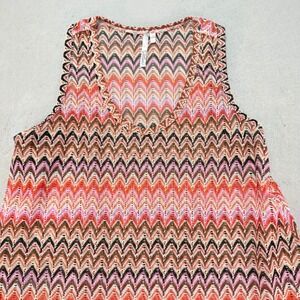 Adica Cover‎ Up Sleeveless Top Chevron Print Knit Beach Pool XL, Fashion, Comfy